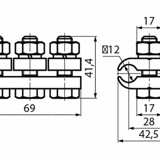 Зажим соединительный плашечный ПА-2-2