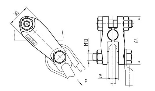 Зажим струновой скобы РТ и косой струны 048-ВС-2 (ВКС.04162)
