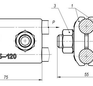 Зажим соединительный КС-055-23 БрАЖ9-4 ГОСТ 18175