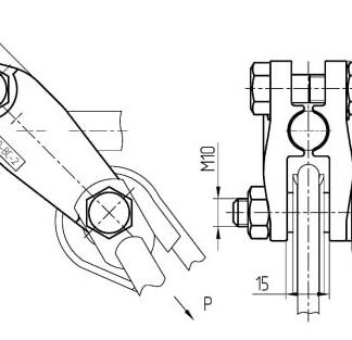 Зажим струновой скобы РТ и косой струны 048-ВС-2
