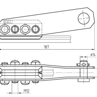 Зажим средней анкеровки КП 051-ВС-2 (ВКС.04080)